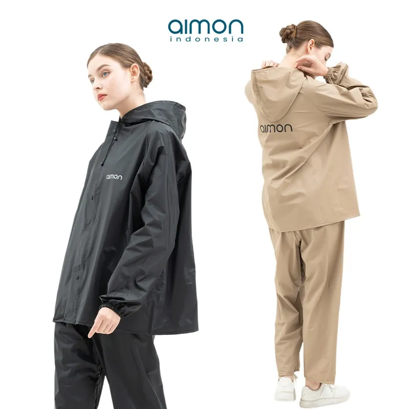 Jas Hujan Raincoat Anti Rembes Pria Wanita Dewasa Tebal Elastis Aimon