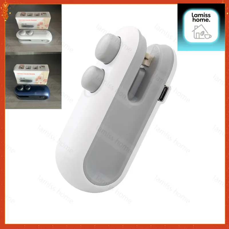 Mesin Sealer Mini Portable 2 in 1 – USB Rechargeable, Penyegel Plastik untuk Makanan, Model Baru