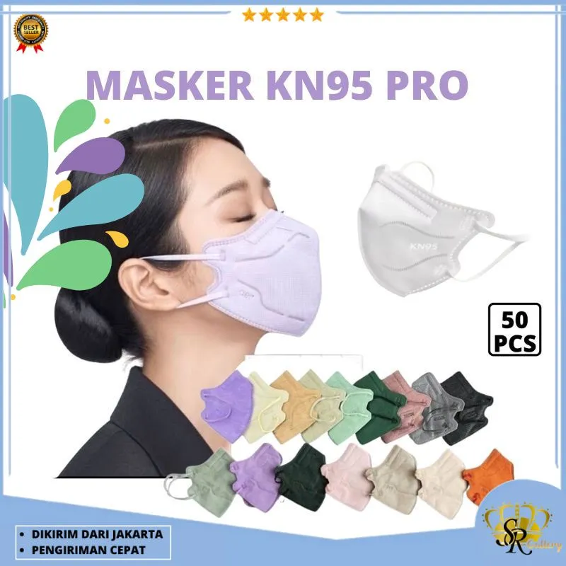 Masker KN95 Pro 5Ply Isi 50 Pcs Warna Earloop SR